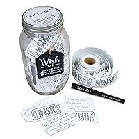 Retirement Wish Jar With 100 Tickets, Pen, and Decorative Lid