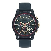 A|X Armani Exchange Chronograph Watch for Men; Men's Watch with Leather,  Stainless Steel or Silicone Band