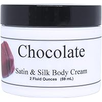 Eclectic Lady Chocolate Satin and Silk Cream, Body Cream, Body Lotion, 2 oz - Shea Butter, Aloe, Silk Amino Acids, Vitamin E, Phthalate-Free, Handcrafted in USA - Perfect For Women