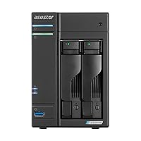 Asustor AS6602T | Lockerstor 2 | Network Attached Storage | 2.0GHz Quad-Core, Two 2.5GbE Port, Three 3.2USB Port, 4GB RAM DDR4, HDMI2.0a Output (2 Bay Diskless NAS)