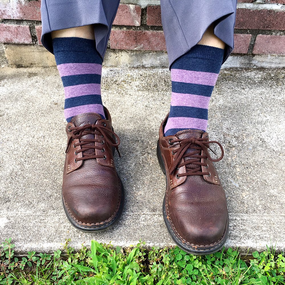 YEJIMONG Men's Cotton Fun Colorful Striped Casual Dress Socks, Funky Designed Fancy Socks - 8/12 Pairs, Size 9-12