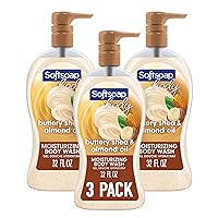 Softsoap Moisturizing body wash, shea & almond oil, 32 ounce pump, 32 Fl Oz, 3 Packs