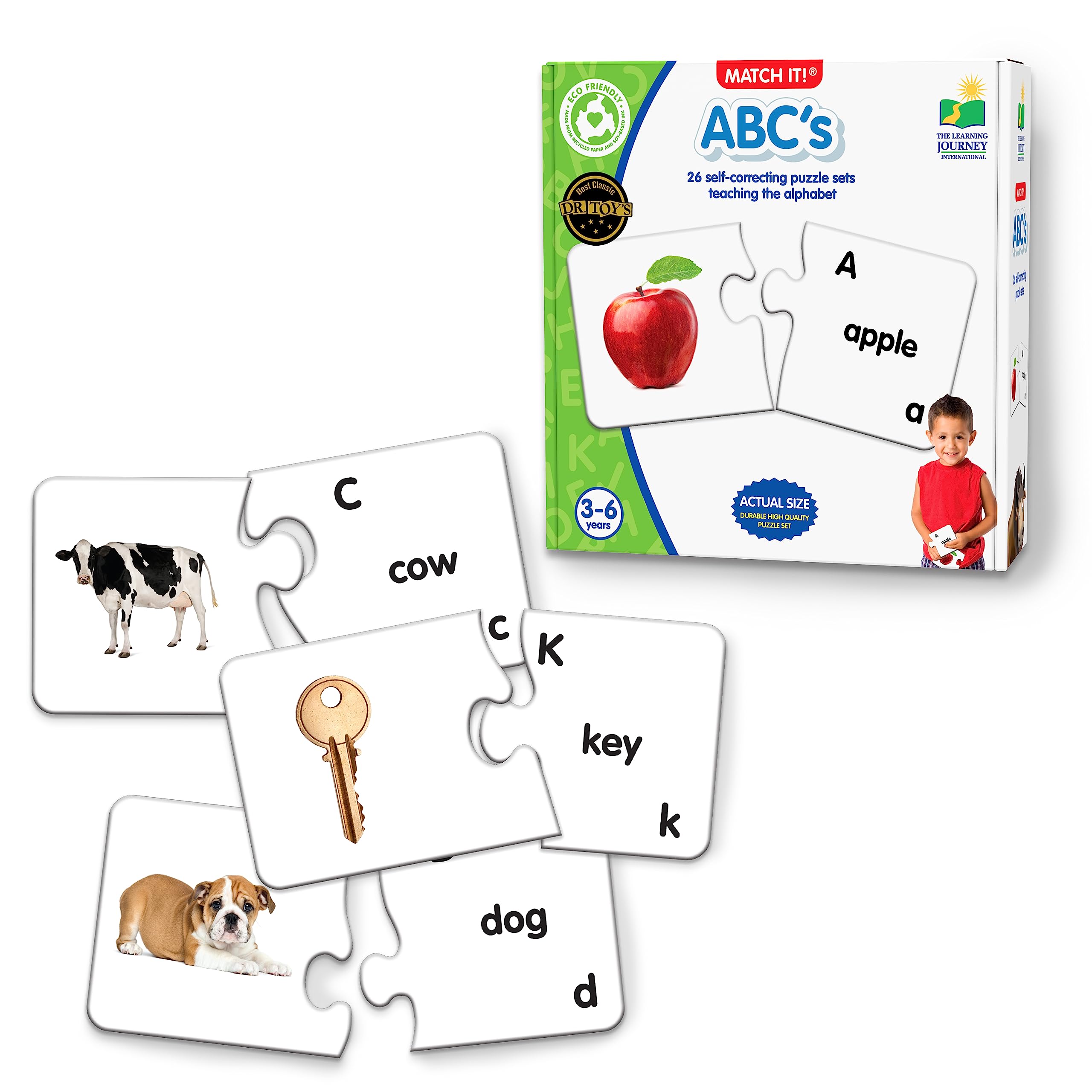 The Learning Journey: Match It! - ABCs - ABC Puzzle, Alphabet Puzzles for 2 Year Olds, Alphabet Puzzles For Kids Ages 3-5, Pre Kindergarten Learning Materials, Award Winning Educational Toys