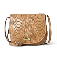 Cross body Leather Bag Croco Leather Shoulder Satchel Handmade Bag for Women and Girls, Gift For Her