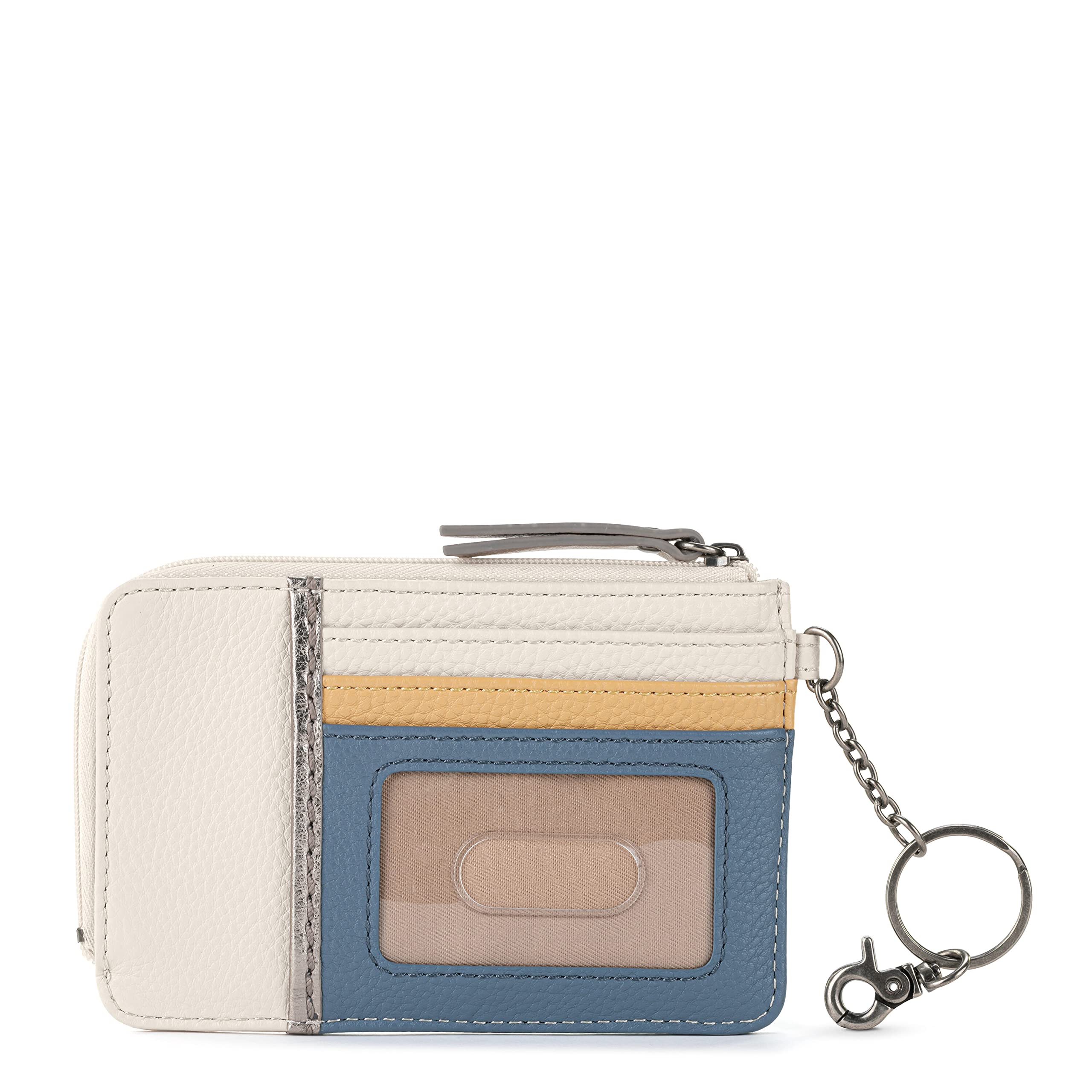 The Sak Iris Wallet in Leather, Elevated Card Holder with Keychain