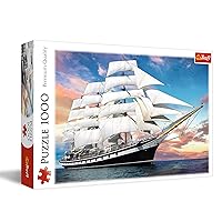 TREFL 1000 Piece Jigsaw Puzzles, Cruise, Sailing Ship Puzzle, Ocean Puzzle, Adult Puzzles, Trefl 10604