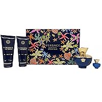 Versace POUR FEMME DYLAN BLUE 4 PIECE GIFT SET - 3.4 OZ EAU DE PARFUM