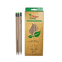 Recycled Paper Pencils (Pack of 10) - 100% Eco Friendly, Earth Friendly Pencil with Latex Free Eraser - Non toxic Wood free Pencil, 2 HB
