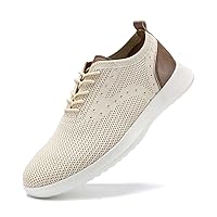 VILOCY Men's Casual Dress Oxfords Shoes Knit Lightweight Breathable Fashion Sneaker