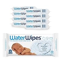 WaterWipes Original Baby Wipes, 99.9% Water Based Wipes, Unscented & Hypoallergenic for Sensitive Skin, Diaper Wipe, 360 count (6 packs)