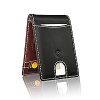 Monsoon [SAFARI Genuine Leather Slim Mens Wallet with Money Clip | RFID Blocking | Top Grain Leather Wallets for Men - Black