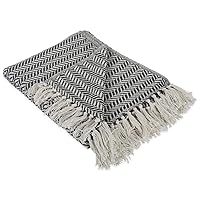 DII Modern Farmhouse Cotton Herringbone Blanket Throw with Fringe for Chair, Couch, Picnic, Camping, Beach, & Everyday Use, 50 x 60 - Mineral