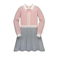 Hope & Henry Girls' French Look Ponte Dress with Bow