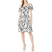 ROBBIE BEE Women's Cap Sleeve Fit and Flare Dress