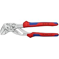 KNIPEX Tools - Pliers Wrench, Chrome, Multi-Component (8605180), 7-1/4 inches