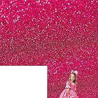 8x6ft Shiny Hot Pink Bokeh Backdrop Let's Go Party Spots Sparkle Background Spa Party Makeup Pink Sequin Princess Girls Movie Party Life Size Photo Booth Props