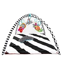 Sassy Black & White Tummy Time Playmat for Tummy or Back Play with Detachable Toys, Ages 0+ Months