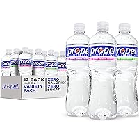 Propel, 3 Flavor Variety Pack, Zero Calorie Sports Drinking Water with Electrolytes and Vitamins C&E, 16.9 Fl Oz (Pack of 12)