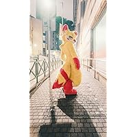 Yellow Cat Fursuit Fullsuit Teen Costumes Full Furry Suit Furries Costume Anime CUSTOM