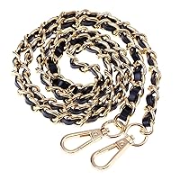 BESTOYARD Handbags Metal Chains Handbag Chain Shoulder Bags Straps Replacement Accessories with Buckles (Gold Black), gold black