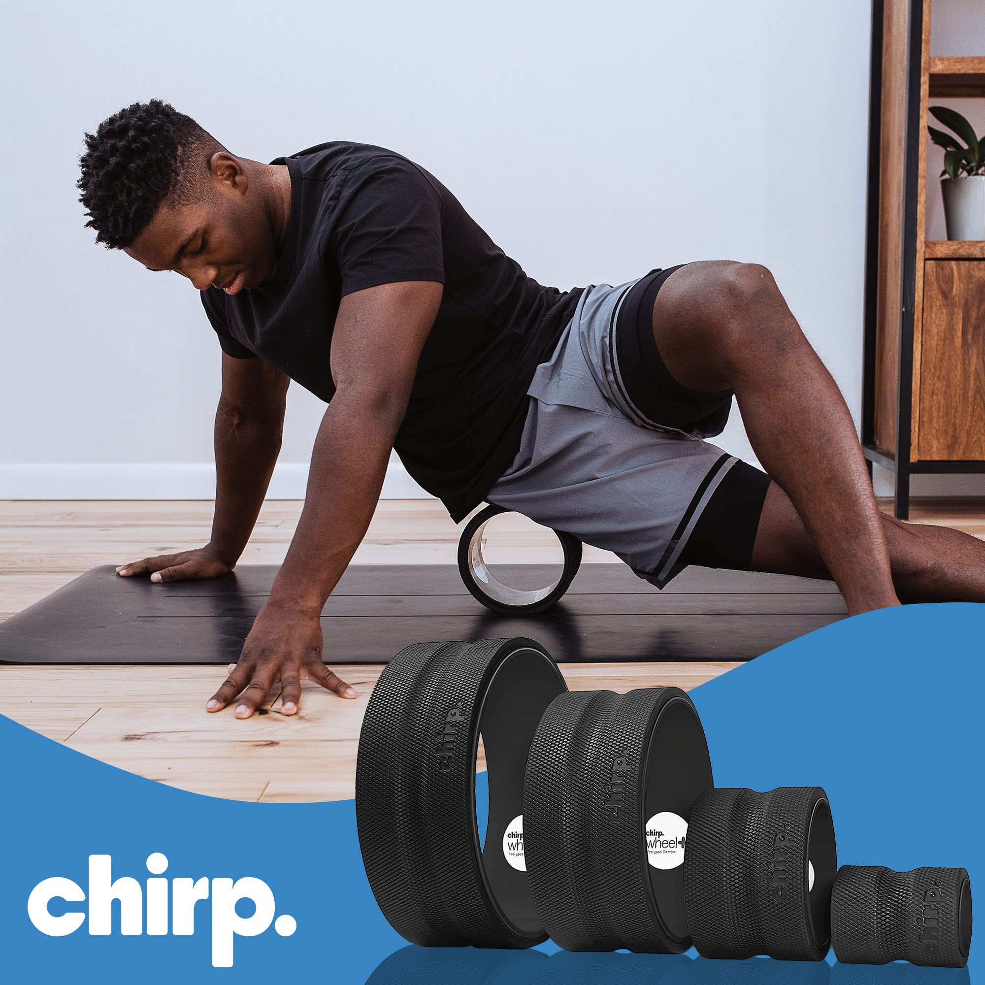 Chirp Wheel Foam Roller Set - Achieve Deep Muscle Relief with 4 Padded Foam Rollers: 12