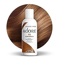 Adore Semi Permanent Hair Color - Vegan and Cruelty-Free Hair Dye - 4 Fl Oz - 058 Cinnamon (Pack of 1)
