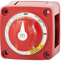 Blue Sea Systems 6011 m-Series Battery Switch Dual Circuit Plus, Red