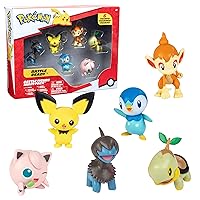 Pokémon Battle Figure Toy Set - 6 Piece Playset - Includes 2
