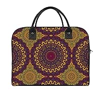 Oriental Art Style Mandala Large Crossbody Bag Laptop Bags Shoulder Handbags Tote with Strap for Travel Office