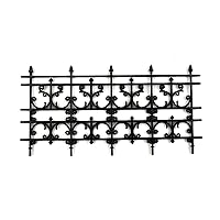 Melody Jane Dollhouse Black Victorian Railings Pack of 6 Fence Pieces Miniature Accessory