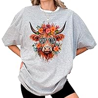 DuminApparel Cute Mama Cow Print Flower Mother Flower Mom T-Shirt, Happy Mother's Day T-Shirt, Unisex Sized, Comfort Colors