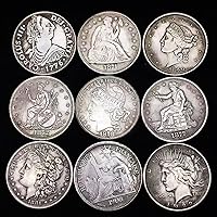 USA Queen Morgan Collectible Collection Coins Merry 9pcs