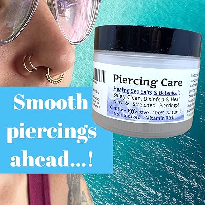 Urban ReLeaf PIERCING CARE ! Healing Sea Salts & Botanical AFTERCARE ! Safely Clean & Heal New & Stretched Piercings. Effective Non-iodized. Vitamin Rich. Dead Sea Salt & Botanicals (1)
