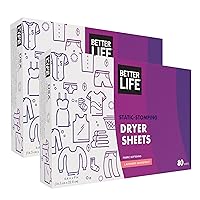 Better Life Natural Dryer Sheets, Lavender Grapefruit, 80 Count, 2 pack, 24221