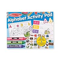 Melissa & Doug Alphabet Activity Sticker Pad for Coloring, Letters (250+ Stickers) - FSC Certified