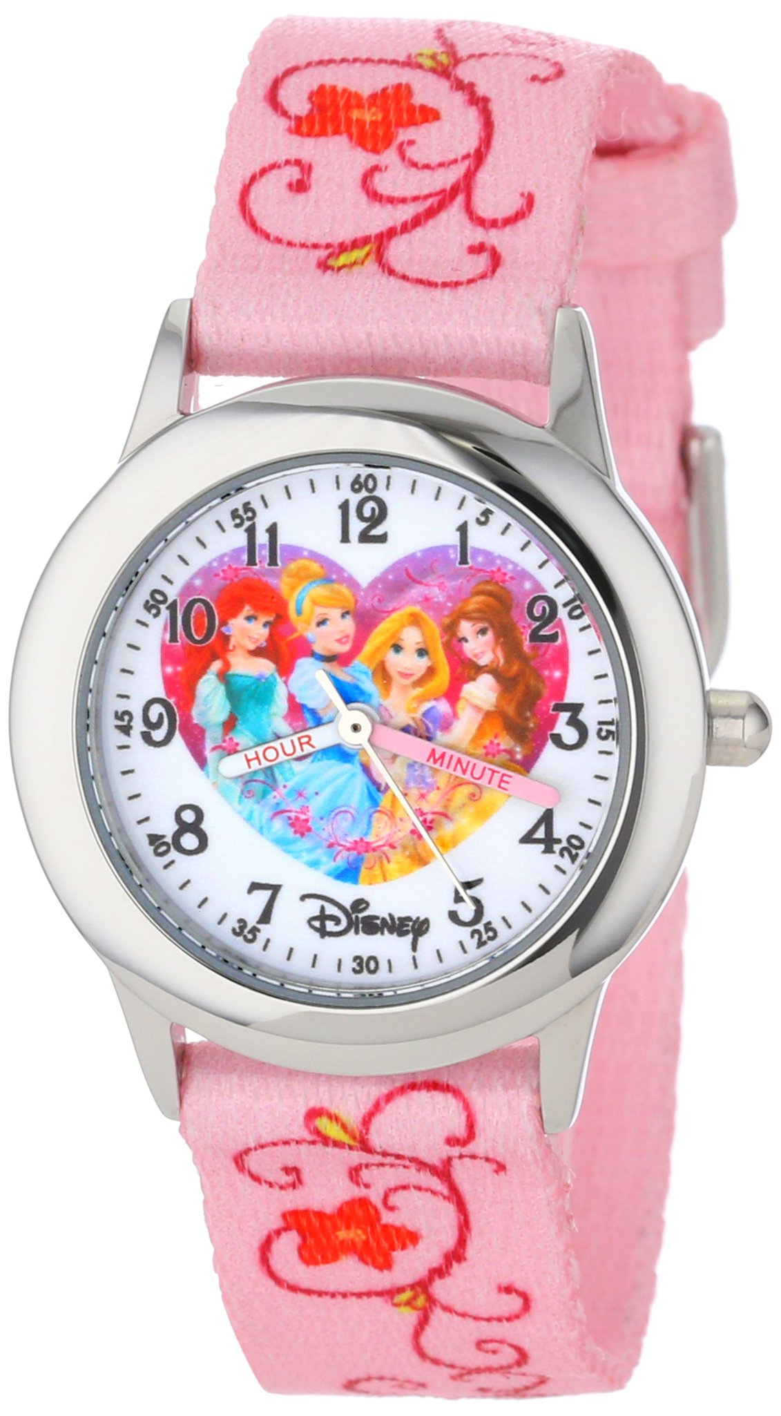 Disney Princess Kids' Stainless Steel Time Teacher Analog Strap Watch