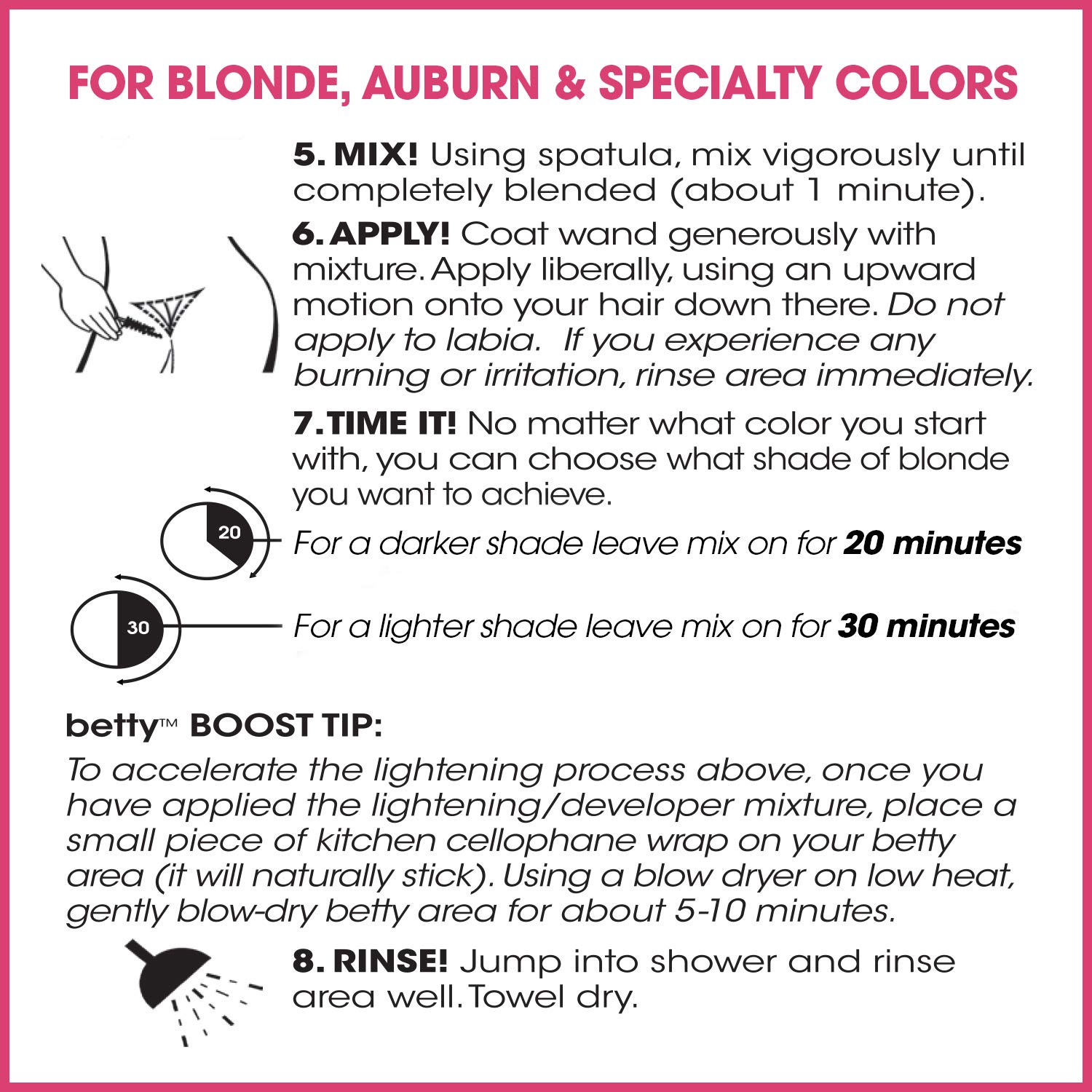 Betty Beauty Blonde Betty - Color for the Hair Down There Hair Coloring Kit
