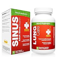 Adult Sinus (72 Count) and Lung Care (80 Count) Bundle, Sinus and Respiratory Support with Vitamin C, Quercetin, Ginger and Reishi