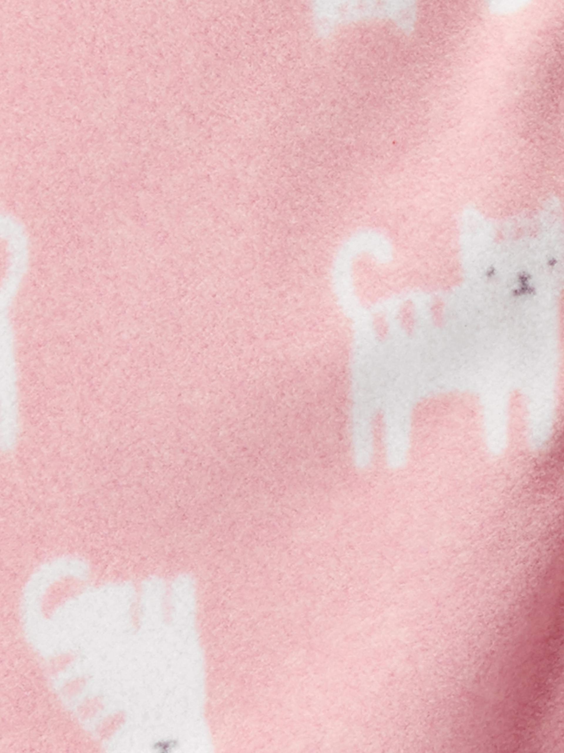 Simple Joys by Carter's Unisex Babies' Microfleece Sleepbag Wearable Blanket, Pack of 2, Pink Cat/White Animal, 6-9 Months