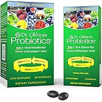 Dr. Ohhira's Probiotics, Original Formula, 60 Caps with Bonus 10 Capsule Travel Pack - 13 Probiotic Strains with Prebiotics and Postbiotics