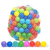 Playz 500 Soft Plastic Mini Ball Pit Balls w/ 8 Vibrant Colors - Crush Proof, No Sharp Edges, Non Toxic, Phthalate & BPA Free for Baby Toddler Ball Pit, Play Tents & Tunnels Indoor & Outdoor
