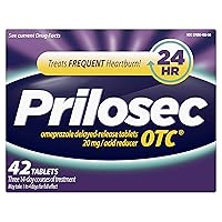 OTC Frequent Heartburn Relief Medicine and Acid Reducer 42 Tablets Omeprazole Delayed-Release Tablets 20mg - Proton Pump Inhibitor (OLD)