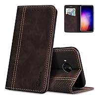 Case for Honor 70 Premium Leather Flip Wallet Case with Magnetic Closure Kickstand Card Slots Folio Phone Case Cover Protective Shockproof Dark Brown