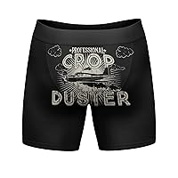 Crazy Dog T-Shirts Professional Crop Duster Mens Boxers Funny Stinky Fart Bathroom Humor Hilarious Novelty Underwear