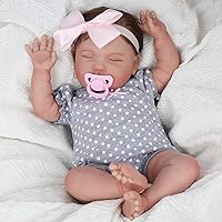 CHAREX Reborn Baby Dolls Girl - 20 inch Cloth Body Cute Realistic Newborn Baby Doll Toy with Lifelike Baby Details for Age 3+