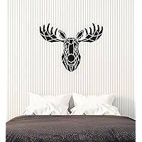 Vinyl Wall Decal Moose Polygonal Animal Hunting Room Decoration Stickers Mural Large Decor (ig5413)