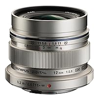 OM SYSTEM OLYMPUS M.Zuiko Digital ED 12mm F2.0 Silver For Micro Four Thirds System Camera, Compact Wide Angle lens For Starry Sky and Landscape