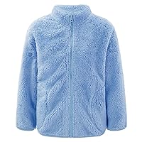 YiZYiF Kids Girls Fleece Jacket Coat Full-Zip Sweatshirt with Pocket Sweater Fall Winter Warm Outerwear