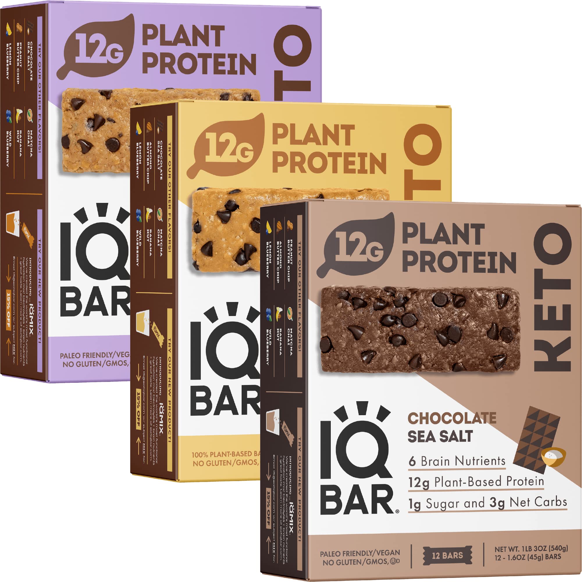 Mua Iqbar Brain And Body Keto Protein Bars Chocolate Lovers Variety Keto Bars 36 Count 8055