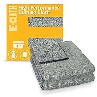 E-Cloth High Performance Dusting Cloth, Reusable Microfiber Cloth for Dusting, 100 Wash Guarantee, Grey, 2 Pack